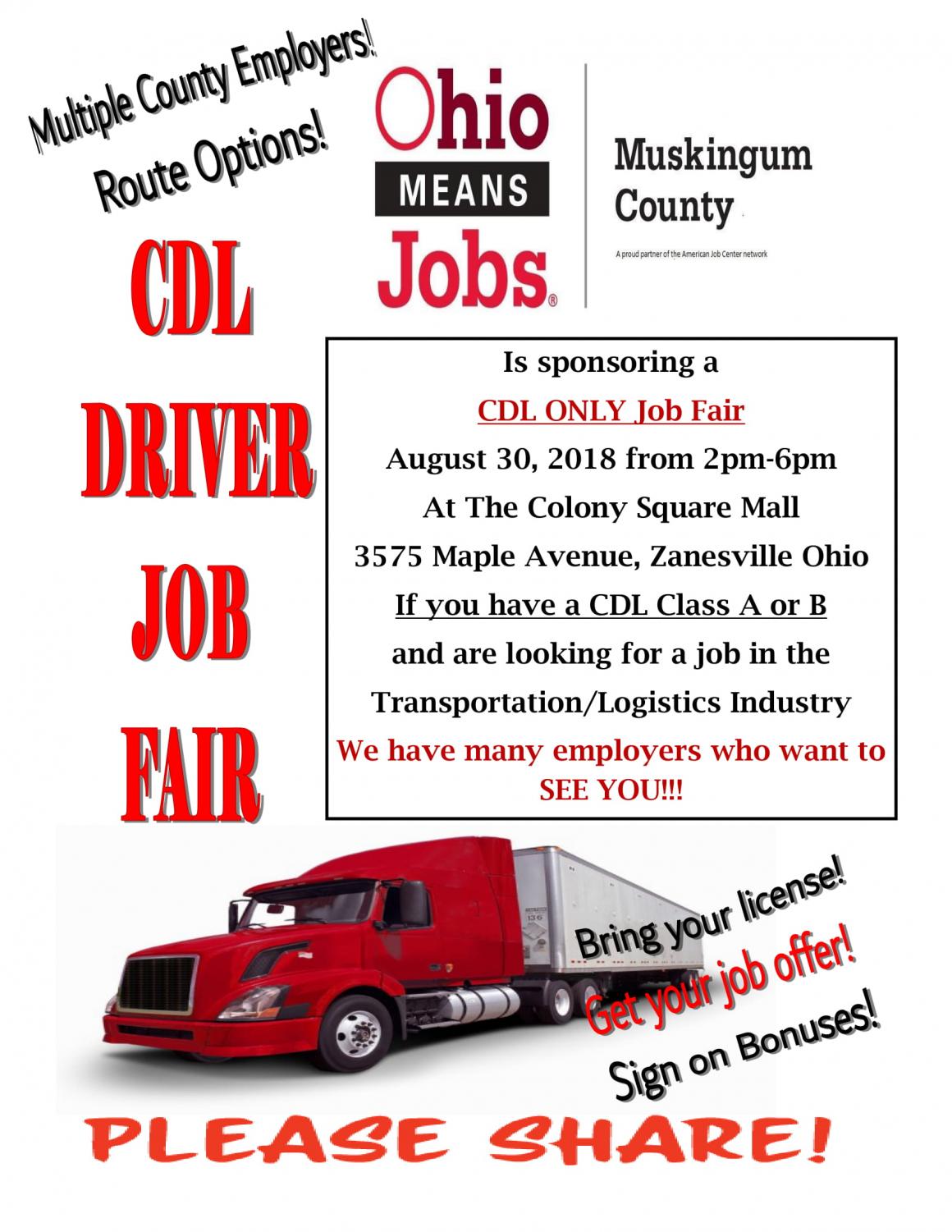 CDL jobs trucking into Zanesville YCity News