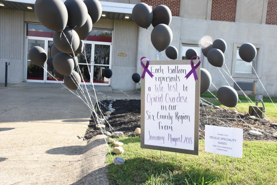 During the 2018 Recovering Our Community event, 69 balloons lined the entrance to symbolize the 69 lives lost to overdoses from Jan. 2018 to Aug. 2018 across the six counties.