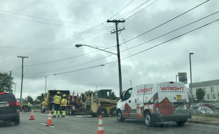 Newman Paving Co. crews are working to repair the roadway on Maple Avenue after Columbia Gas of Ohio dug up a portion of the road about three weeks ago.