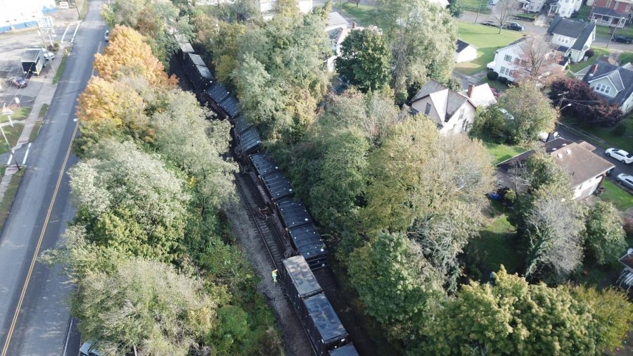 Train derails along Maysville Avenue