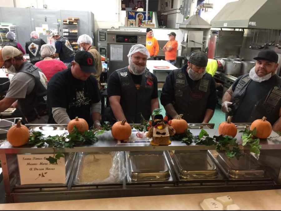 A group of volunteers serving the Thanksgiving meal at Christs Table in 2017. Photo provided by Keely Warden.