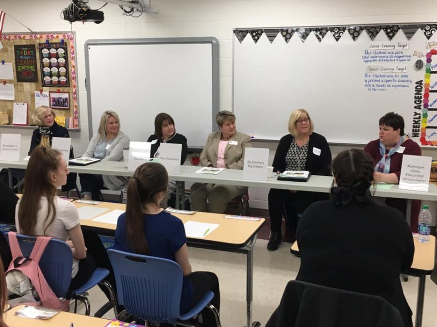 From left to right: Cindy Lawyer from Muskingum County Literacy Council, Heidi Devolld from Noble Learning Center, Holly Hendershot from Zanesville Day Nursery, Anne Troendly from Pike Elementary, Jenni Masterson from Big Brothers/Big Sisters of Zanesville and Krystal McFarland from the Muskingum Valley Educational Service Center.