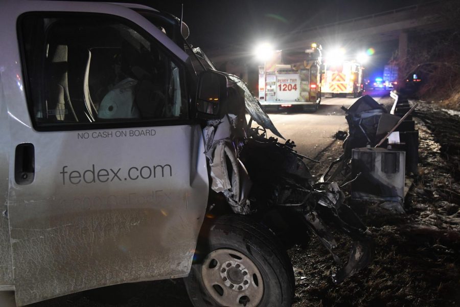 FedEx driver seriously injured in I-70 crash