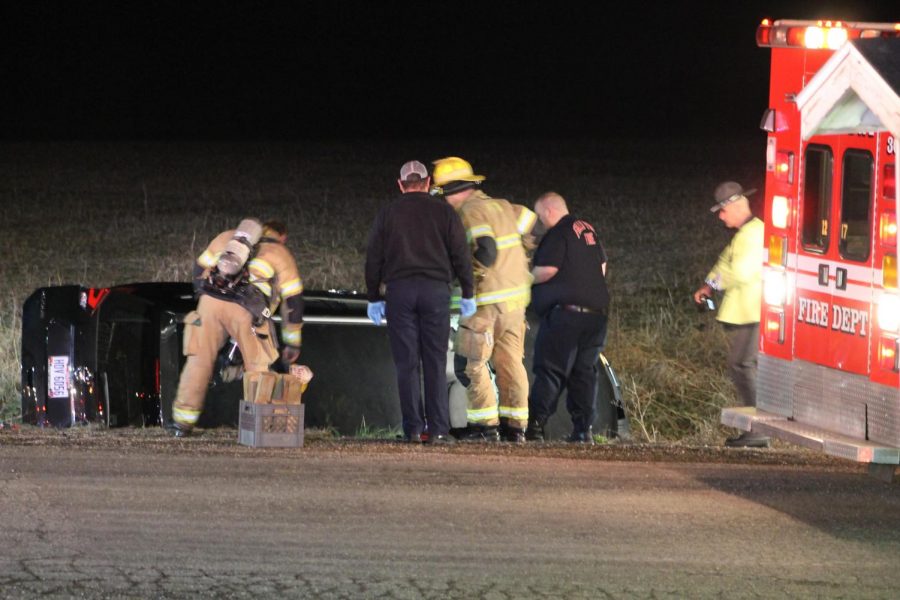 Rollover accident sends man to hospital