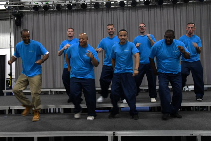 Front left to right: Elgin H., Rondell S., Jesus L., and Michael C. Back left to right: Anthony P., Derick B., Bobby P. and James S.