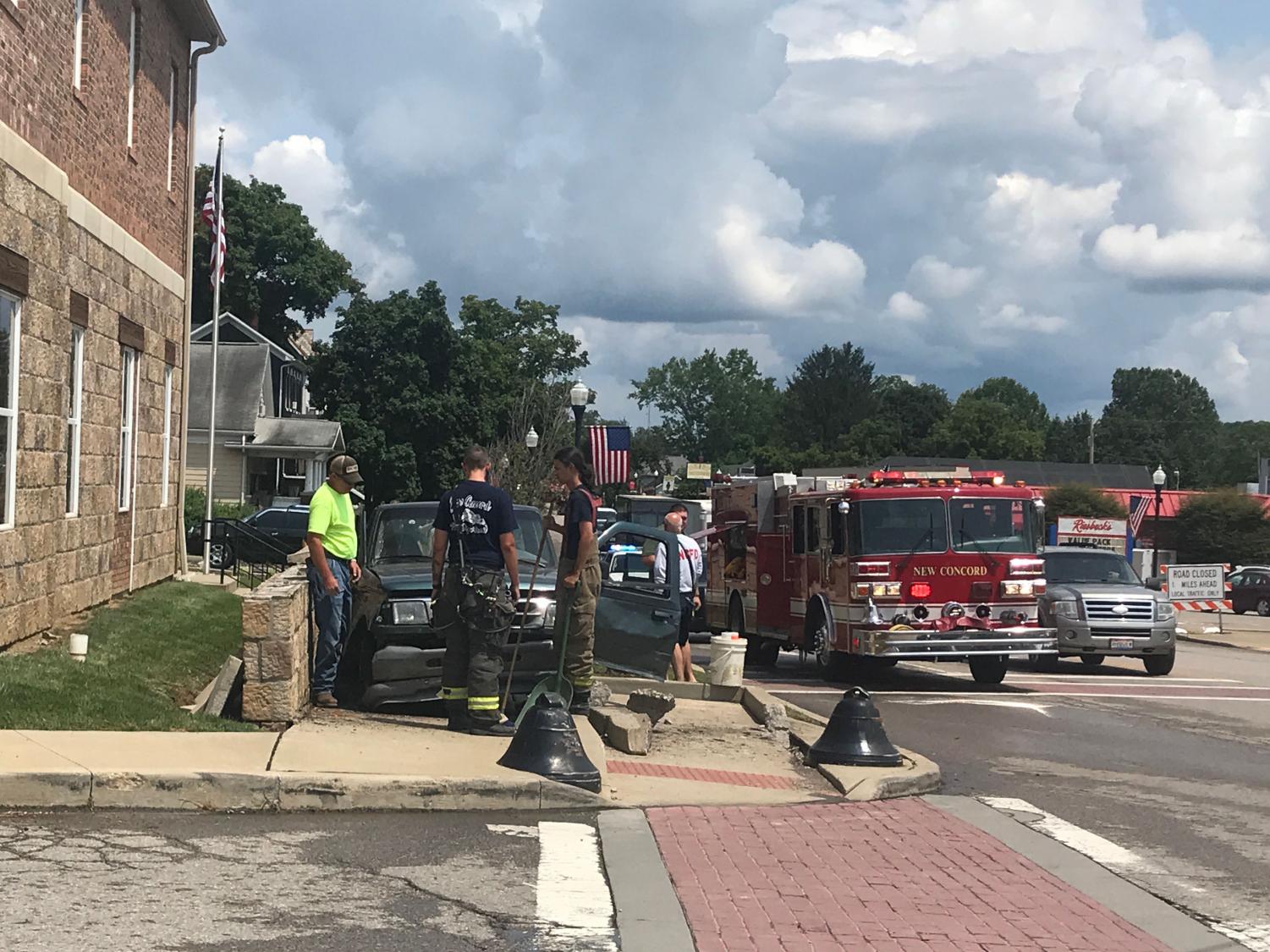 Two car accident in New Concord sends two people to the hospital