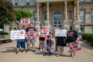 Residents protest proposed jail site