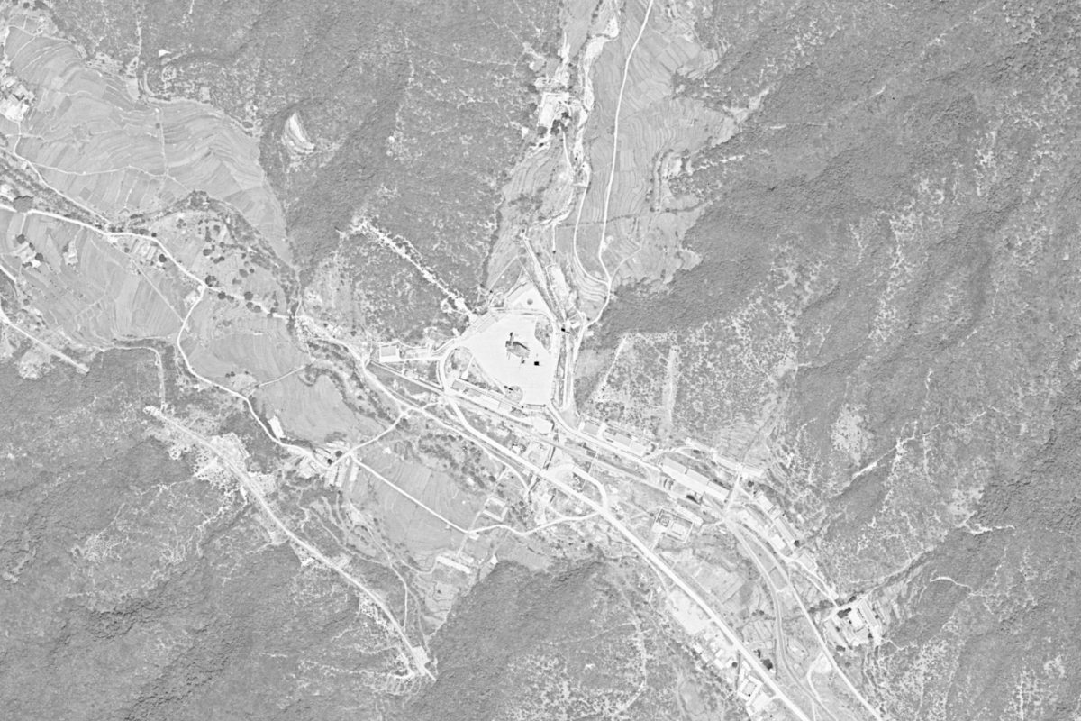 The Xichang Satellite Launch Center in China as captured by an American KH-9 spy satellite in 1984. 